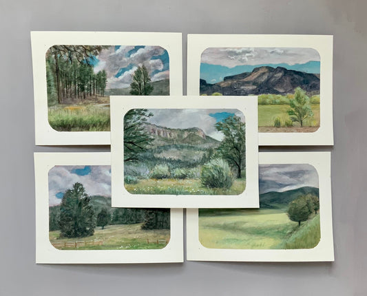 Hand Painted Watercolor Landscape (New Mexico Art)