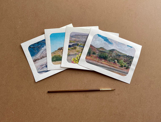 New Mexico Watercolor Artwork Handpainted Original Landscape Scenes