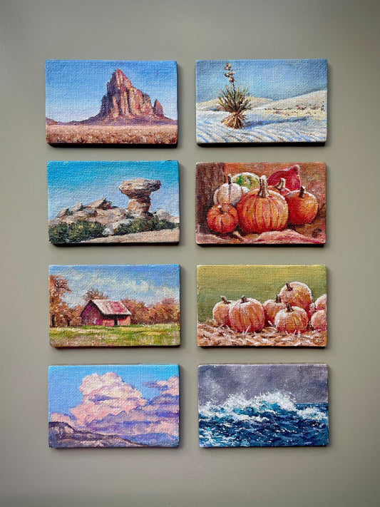 Original magnet artwork of nature scenery