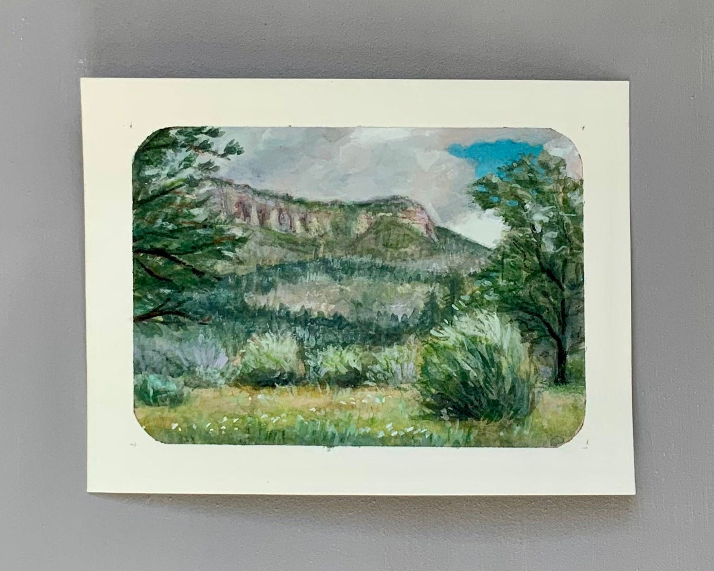 Hand Painted Watercolor Landscape (New Mexico Art)