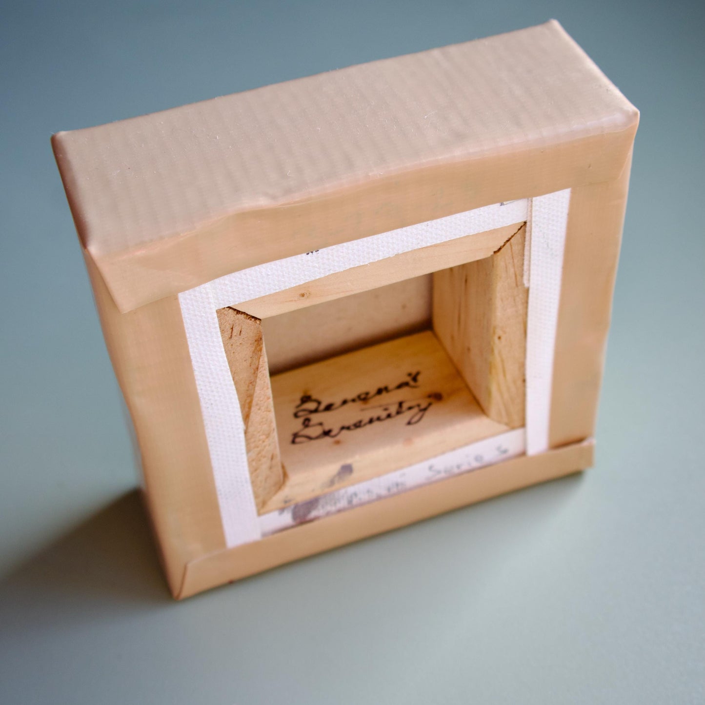 Oil painting of small fawns in grass hand painted artwork baby deer animals small painting art