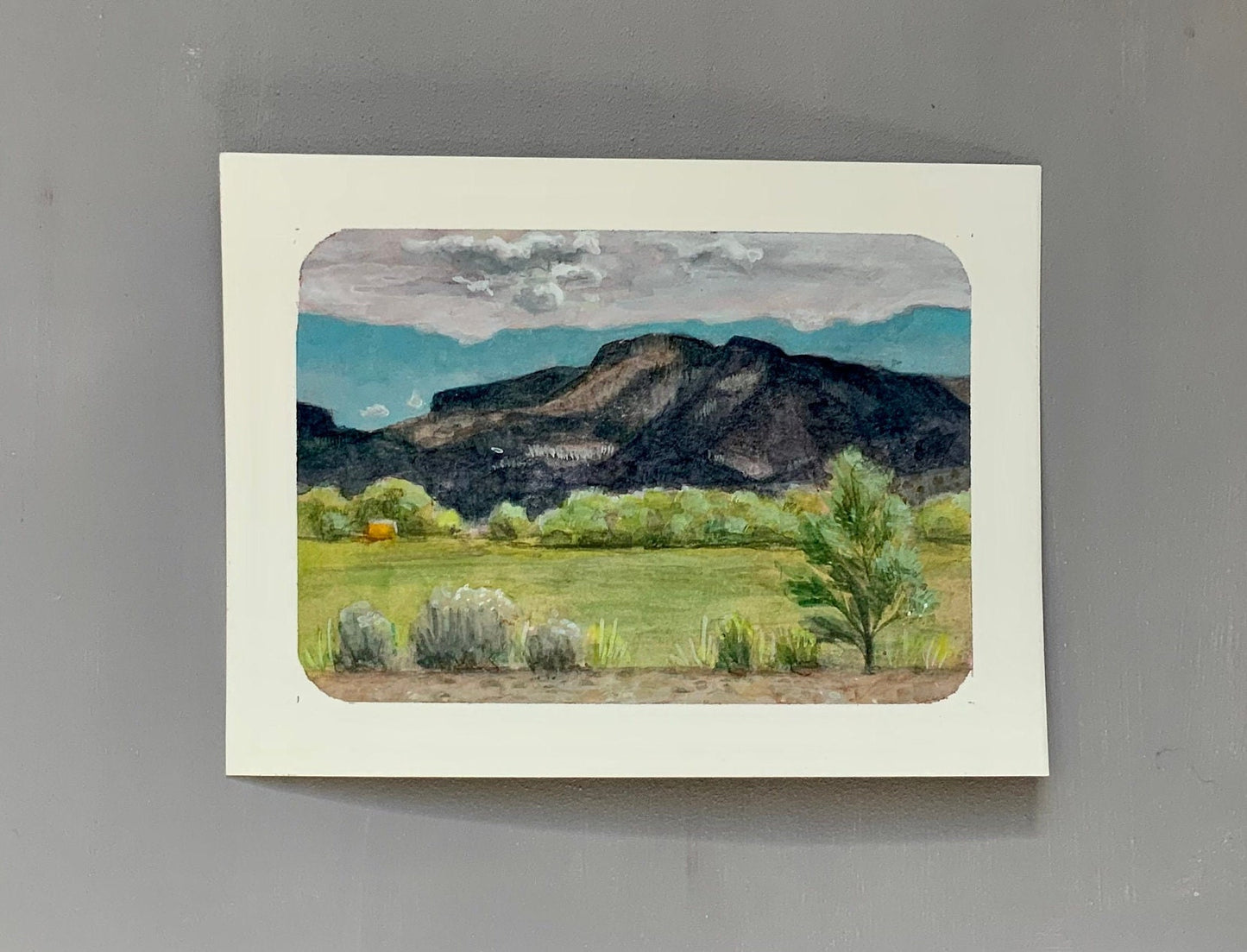 Hand Painted Watercolor Landscape (New Mexico Art)