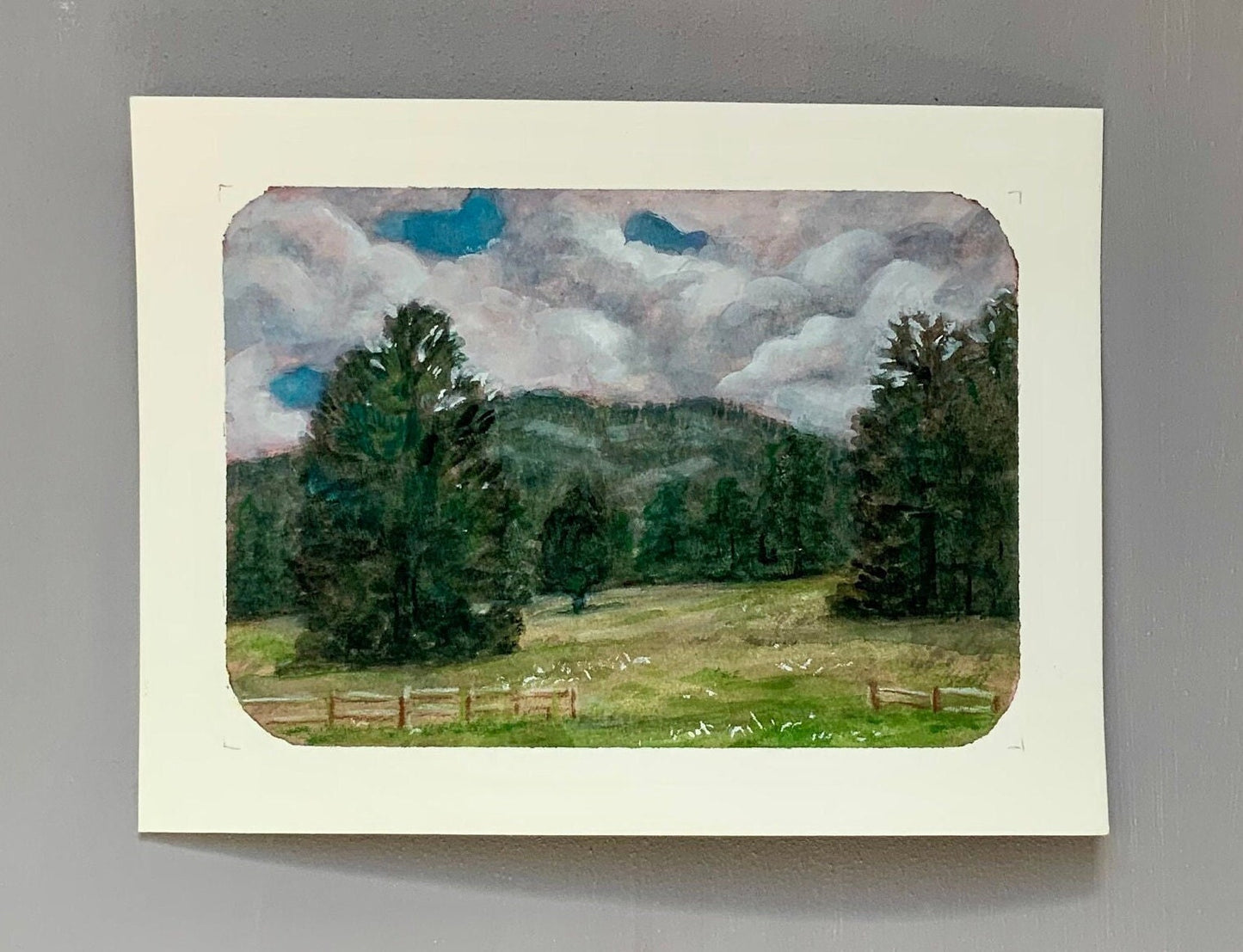 Hand Painted Watercolor Landscape (New Mexico Art)