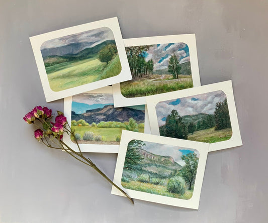 Hand Painted Watercolor Landscape (New Mexico Art)