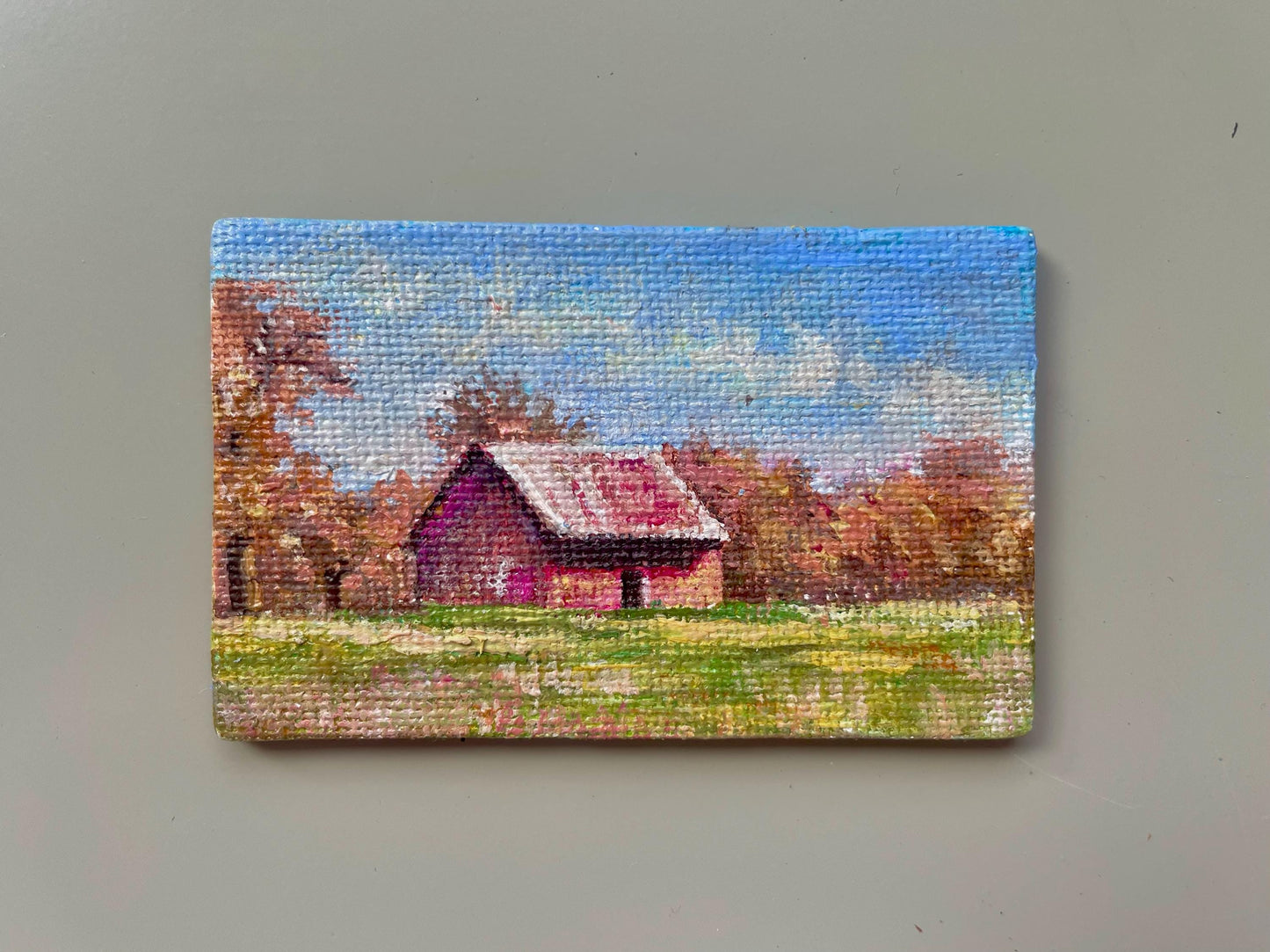 Original magnet artwork of nature scenery